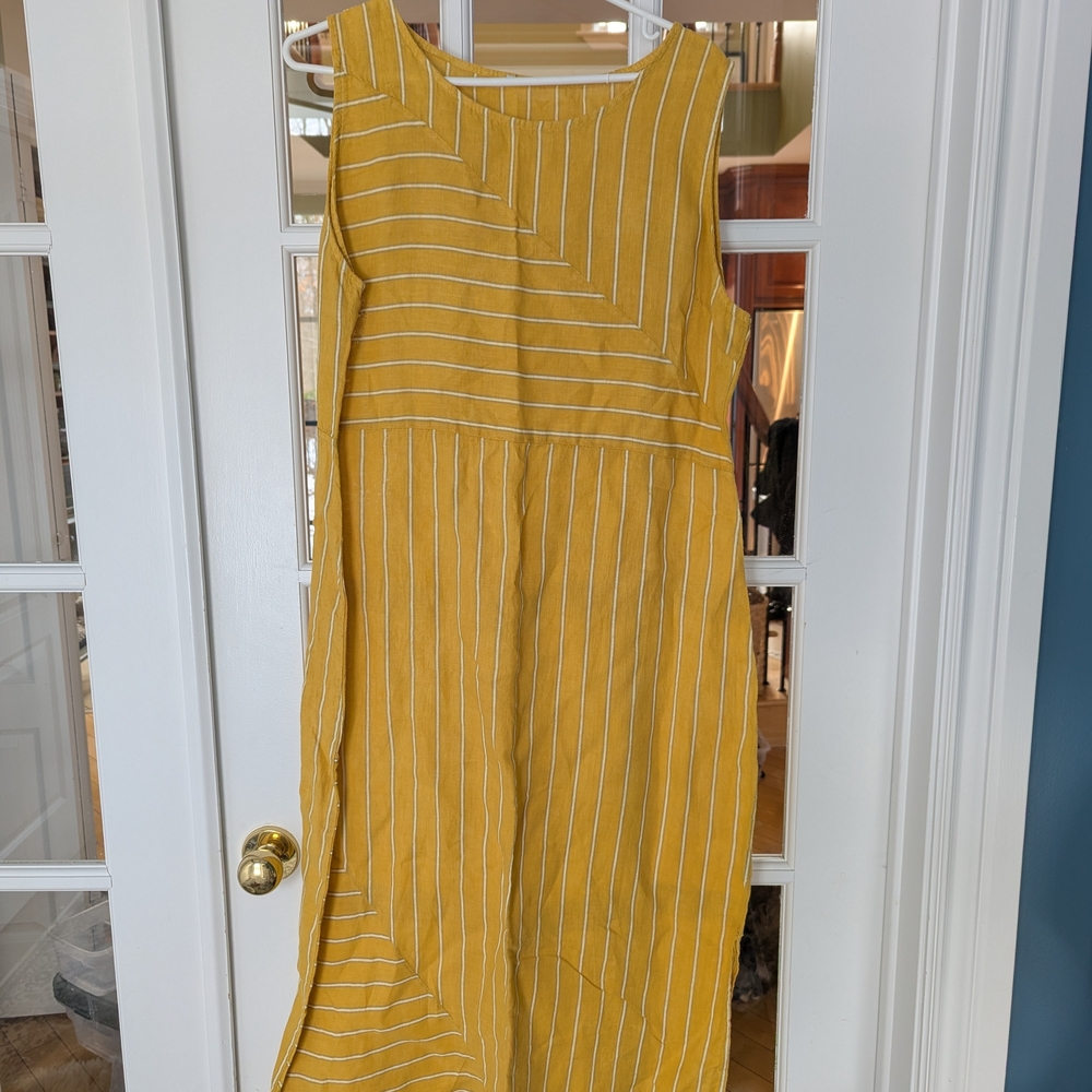 Yellow Striped Kids Dress